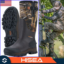 HISEA Men's Neoprene Rubber Hunting Boots Insulated Muck Working Rain Snow Boots picture