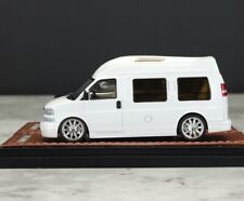CR GOC 1:64 White GMC Savana Cutaway Van MPV RV Model Diecast Metal Car picture