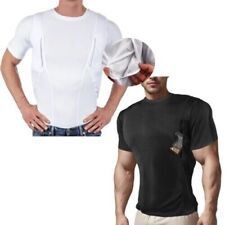 Explosive Man's T-shirt Concealed Hidden Holster Tactical Invisible Carry Tops picture