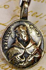 ANTIQUE 18TH CENTURY FELIX OF CANTALICE ST. FIDELIS OF SIGMARINGEN BRONZE MEDAL picture