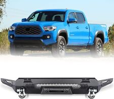 Steel Front Bumper + Side Wings w/D-Rings Shackles For 2016-2023 Toyota Tacoma picture