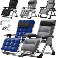 NAIZEA Outdoor Padded Lawn Recliner Zero Gravity Chair Folding Chaise Chairs&Mat picture