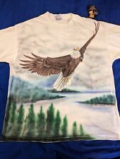Vintage Eagle AOP airbrush Shirt Size XXL Oneita Rare 90s picture