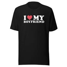 I Love My Boyfriend Ultra Soft 100% Cotton Short Sleeve Unisex Top picture