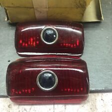 1946-47-48 Plymouth glass blue dot tail lamp lenses In Box Vintage  picture