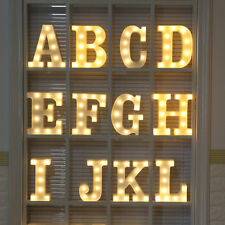 Alphabet LED Letter Lights Light Up White Plastic Letters Standing Hanging picture