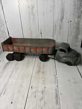 VINTAGE HUBLEY TRUCK AND DUMP TRAILER DIECAST TOY Rough picture