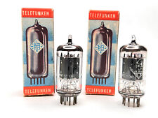 Telefunken ECC83 12AX7 17mm Smooth Plates Matched VTG Pair ◇ Base, Tested NOS picture