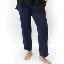 Talbots Plus Size Navy Relaxed Stretch Waist Pockets Pants 3X picture