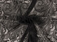 Minerva Embroidered Lace Fabric Black - per metre picture