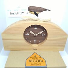 KICORI Whale Clock Wall Clock W300 x D60 x H210 mm Handmade Made in Japan New picture