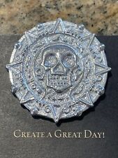 Silver Pirate 🏴‍☠️ Round 1.5 Oz .999 Caribbean Pieces Eight Cast Handmade 1/2 picture
