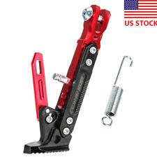 CNC Aluminum Motorcycle Adjustable Kickstand Foot Side Stand Support Universal picture