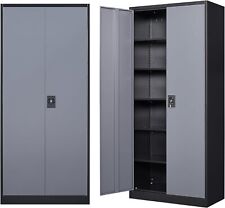 Metal Storage Cabinet with Adjustable Shelves and Locking Doors for Home Garage picture