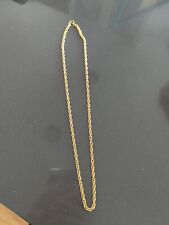 Elegant 12K Gold Filled 19.77g Rope Chain Shiny Necklace 24” Gf Vtg A242 picture
