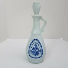 JIM BEAM BEAMS CHOICE Delft Blue Sail Boat Wind Mill Decanter Bottle Empty 1963 picture