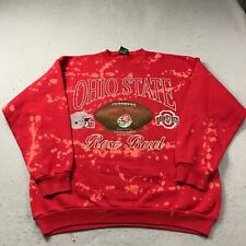 VINTAGE Ohio State Buckeyes Sweatshirt Mens XL Acid Bleach Wash Rose Bowl 90s picture