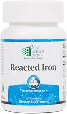 Ortho Molecular Reacted Iron 60 Capsules New SEALED box essential minerals picture