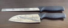 Vintage Ginsu Knives Set Of 2 Chef Knife 6.5”Blade Serrated Bread Knife 8.5Blade picture