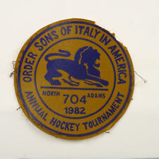 Vintage Order Sons of Italy In America Annual Hockey Tournament North Adams 1982 picture