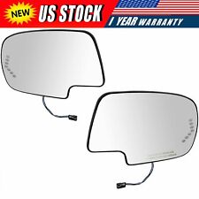 Mirror Glass Power Heated Left & Right Pair Set for Chevy Silverado GMC Cadillac picture