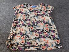 Simply Vera Vera Wang Womens Blouse Extra Large Purple floral coastal stretch picture