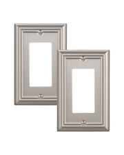 DEWENWILS Brushed Nickel Metal Light Switch Cover Plate Decorator Outlet Covers picture
