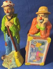 2 Vintage Emmett Kelley Jr. Hobo Clown Figures picture