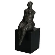Leonard Schwartz Abstract Bronze Seated Female Figure C1950 picture