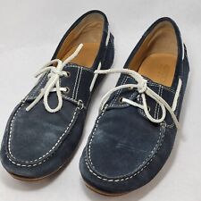 Geox Respira Italian Mens Size US 11 EU 45 Blue Suede Moccasins Shoes Loafers picture