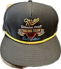 NASCAR Rusty Wallace Black Hat Miller Genuine Draft Rope Snapback VTG 90’s NEW picture