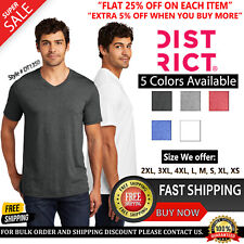 District Mens Perfect Tri-Blend Soft Comfort Tee V-Neck Casual T-Shirt - DT1350 picture