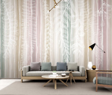 3D Stripe Leaves Wallpaper Wall Mural Removable Self-adhesive 401 picture