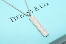 TIFFANY & Co. 1837 Plate Necklace Pendant with Box Japan Used Auth picture