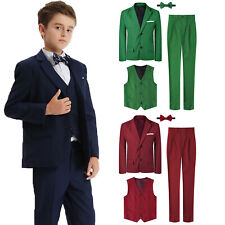Kids Suits Boys Wedding Formal Tuxedo Christmas Dinner Party Dress Up School Set picture