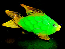Magnificent uranium and cadmium glass goldfish  - Glows Under Black Light picture