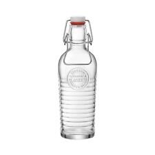 Bormioli Rocco Officina 37.25 oz. Glass Water Bottle, Airtight Seal/Metal Clamps picture