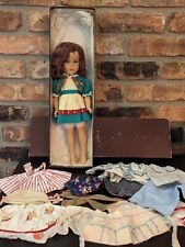 Vintage Ideal Toni Doll P-90 + Many Vintage Outfits & Aprons Brown Nylon Hair  picture