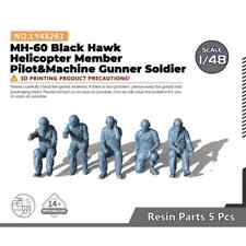 Yao's Studio LY48261 1/48 MH60 Black Hawk Helicopter Pilot Machine Gunner Solder picture