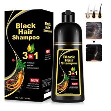 Instant Black Hair Dye Shampoo 3 In 1 For Gray Hair Coverage For Women & Men picture