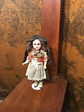 ANTIQUE ARMAND MARSEILLE MINIATURE INTERNATIONAL CABINET DOLL 12/0 GREAT COSTUME picture