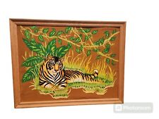 Vintage Velvet Tiger Tropical Painting 26