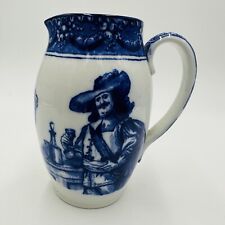 Royal Doulton Pitcher Morissian Flow Blue Pottery The King God Bless Him Antique picture