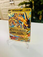 M Charizard EX Gold Metal Pokémon Card Fan Art/Collectible/Gift picture