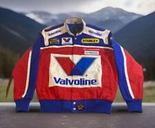 Vtg JH Designs Valvoline Nascar Racing Jacket Nextel Cup Series Cotton Size L picture