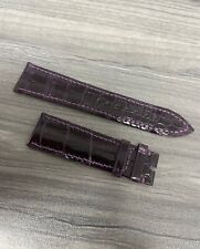 Original Audemars Piguet Millenary 22mm-18mm Leather Watch Band Purple Alligator picture
