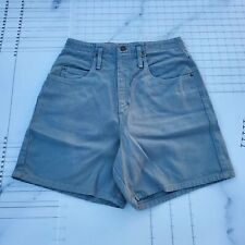 Vintage Abe Shorts Size S Womens USA Green Jean Denim Bermuda Outdoor Waist 26 picture