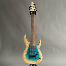 Custom 8-Strings Natural Color Electric Guitars Blue Burl Maple Top Veneer Body picture