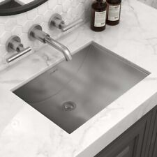 Ruvati 18″x12″ Brushed Stainless Steel Rectangular Bathroom Sink -RVH6110 REFRB picture