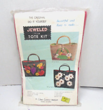 Vtg Edna Looney Jeweled 17*28 Tote Kit Fruit Kit F Rare Kit picture